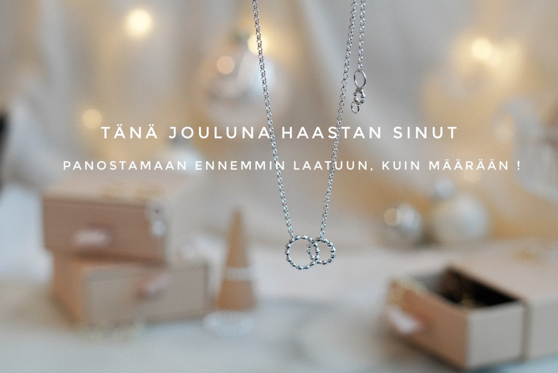 Mitä joululahjaksi puolisolle? Kotimaiset hopeakorut lahjaksi.