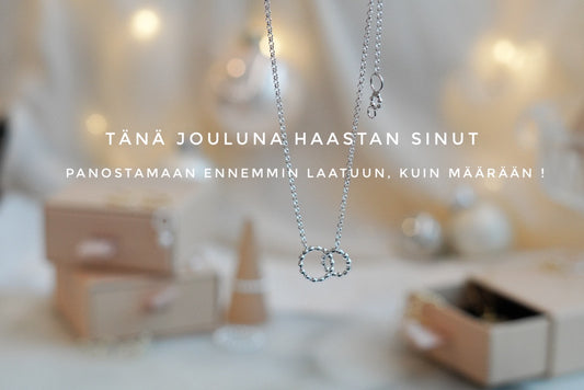 Mitä joululahjaksi puolisolle? Kotimaiset hopeakorut lahjaksi.